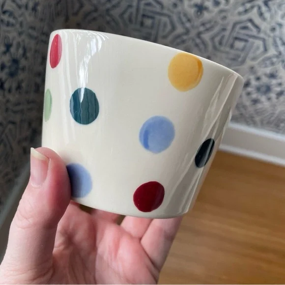 Emma Bridgewater multicolor polka dot pottery sugar bowl England - Picture 9 of 9